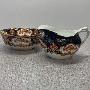 Royal Albert Derby Imari Creamer & Open Sugar Bowl Set